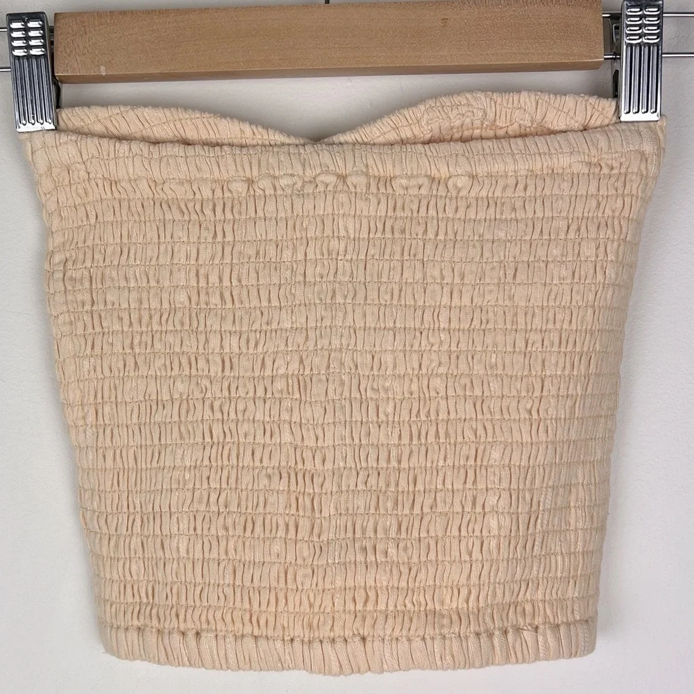 L*Space | Cottagecore Coastal Cowgirl Smocked Tahiti Tube Top In Melon | S - Picture 6 of 12